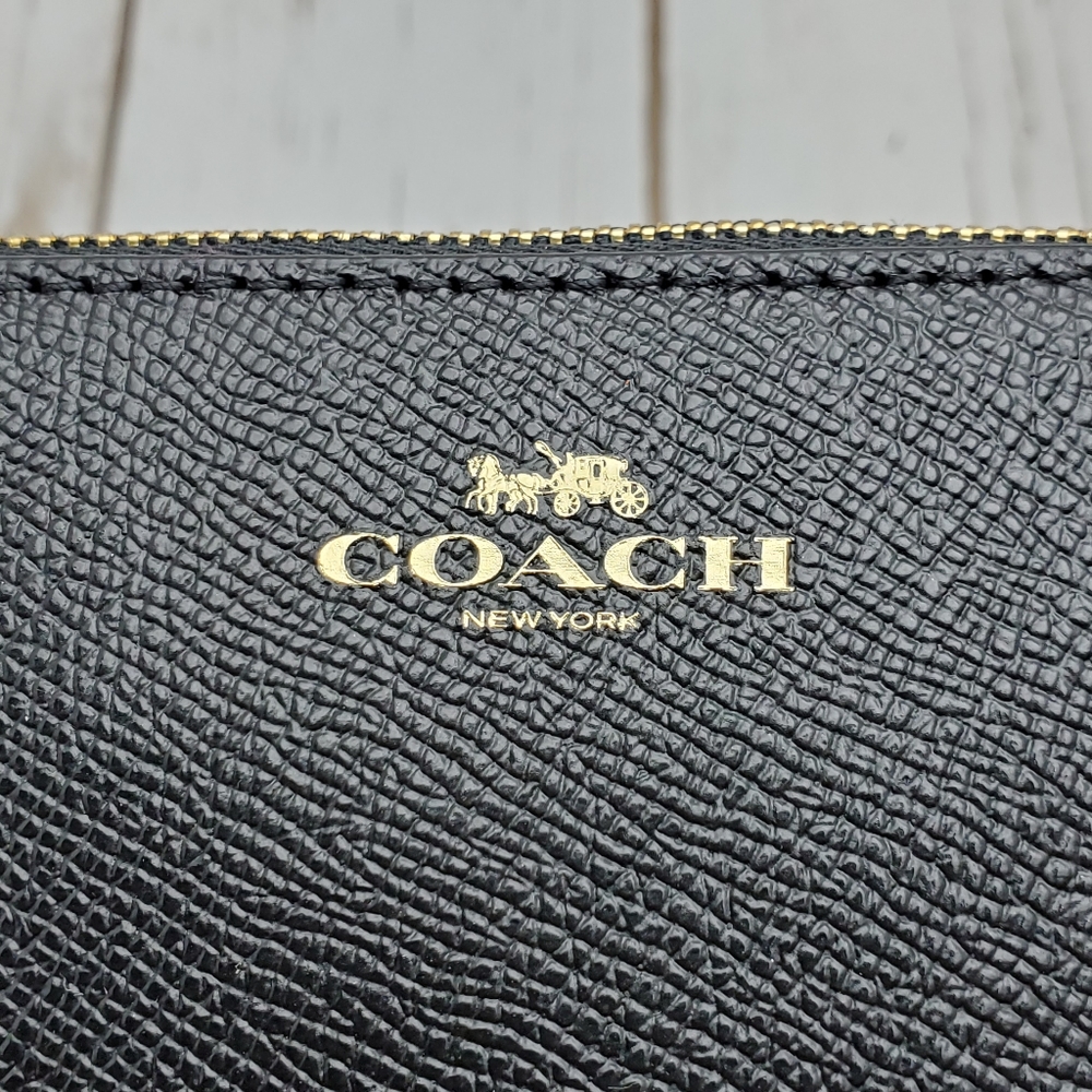 Coach Make Up Cosmetic Travel Case 17 Black F57857 - Picture 3 of 7